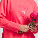 Zipside Love Is Love Sweatshirt - Portsea Red