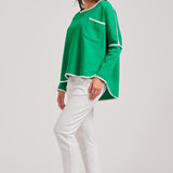 EST 1971 Ringer Sweatshirt - Emerald