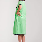 The Raw Montauk Dress - Green/Navy Combo