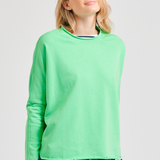 Raw Long Sleeve Sweat Shirt Apple Green