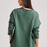Raw Long Sleeve Sweatshirt - Forest Green