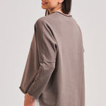 Raw Long Sleeve Sweatshirt - Taupe