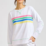 Terry Rainbow Sweatshirt - White/Multi