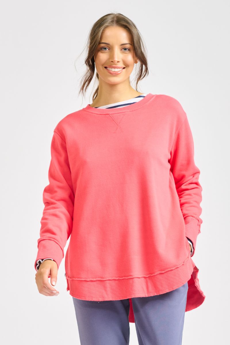 The Zipside Sweatshirt - Portsea Red