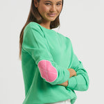 Classic Cotton Sweatshirt - Bright Green/ Hot Pink | EST 1971