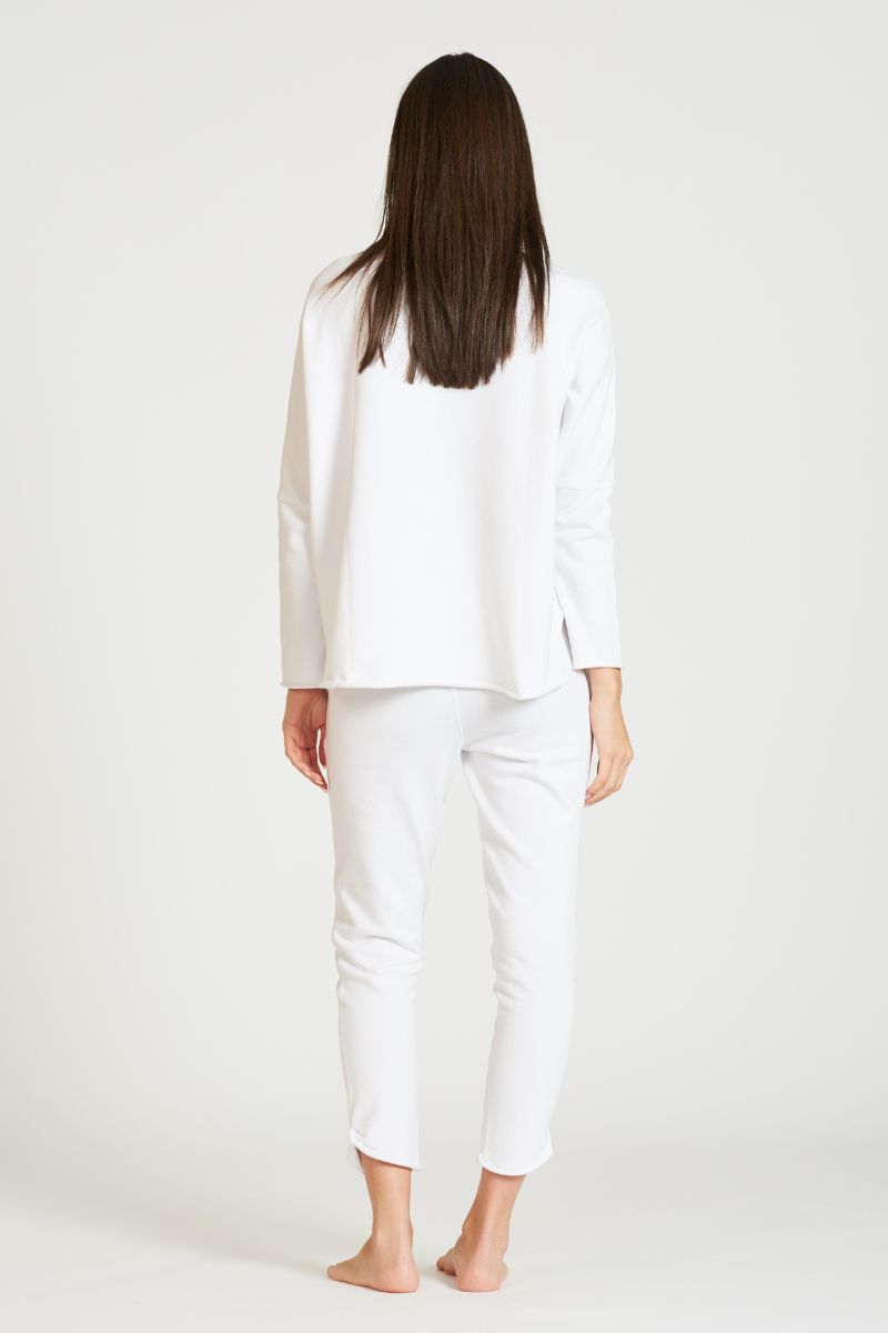 Raw Long Sleeve Sweatshirt - White