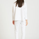 Raw Long Sleeve Sweatshirt - White